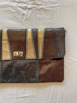 Bolso Mango Glitter Cadena Vintage