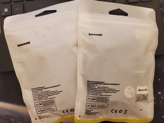 2 Cabos USB-C Baseus 60W 2m Trançados Novos