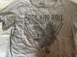 Camiseta Gris Rock & Roll Talla S