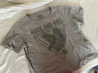 Camiseta Gris Rock & Roll Talla S