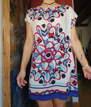 Vestido estampado multicolor