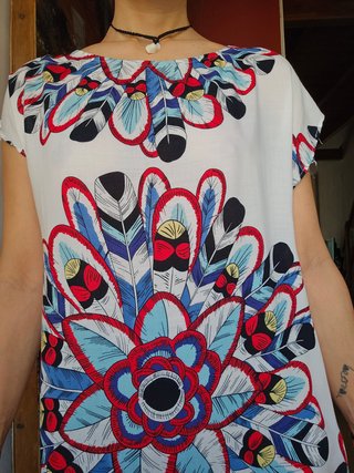 Vestido estampado multicolor