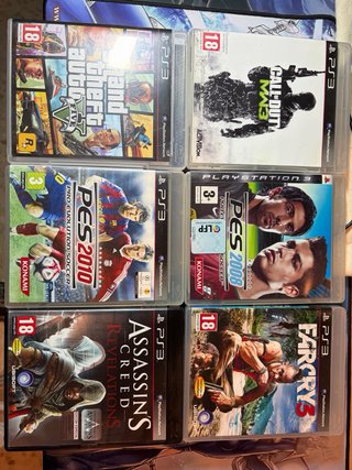 PS3 Slim 250GB + 2 mandos + 6 juegos