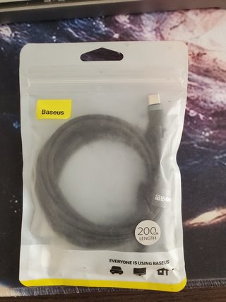 Cabo USB-C para USB-C 100W 2m Trançado - Novo