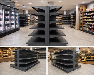ESTANTERÍA METÁLICA DE CHAPA PARA TIENDAS