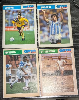 4 carte Onze Di Stefano Ruggeri Rivelino Limpar
