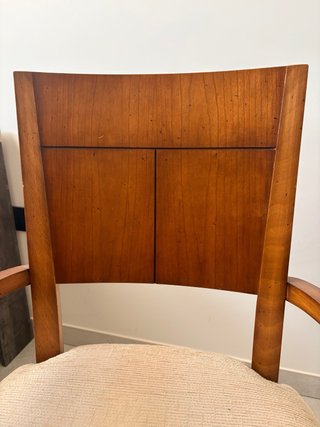 Silla de escritorio  giratoria madera maciza nogal