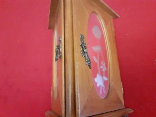 Joyero madera con espejo vintage