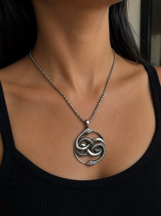 Collar serpiente plata
