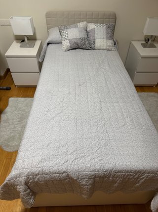 Colcha Zara Gris y Blanca