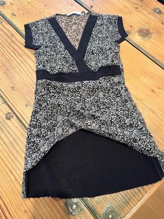 Blusa Promod fantasia floreale bianco e nero