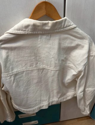 Cazadora vaquera Bershka Beige Estilo Bomber