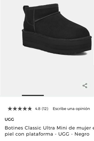 Botines UGG Classic Ultra Mini Plataforma Negros