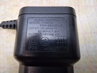 AC/DC ADAPTOR MODELO :HQ8505  CARGADOR ESTUFA NEGR