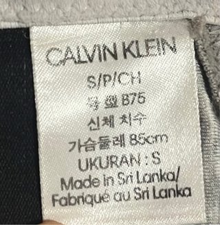 2 Sujetadores Lactancia Talla S Calvin Klein gris