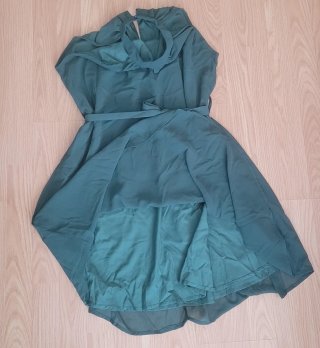 Vestido halter verde talla única