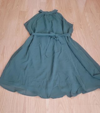Vestido halter verde talla única