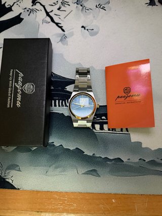 Reloj Paagomu Hombre Esfera Azul Acero