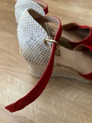 Sandalias Esparto Rojas Talla 40
