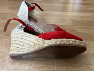 Sandalias Esparto Rojas Talla 40