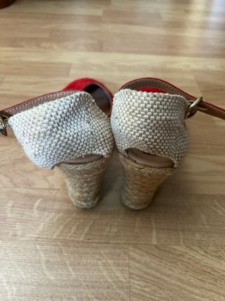 Sandalias Esparto Rojas Talla 40
