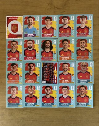 Cromos panini Mundial 2026 selección de españa