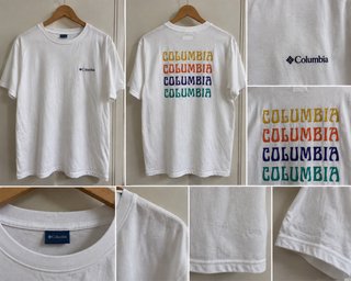 Camiseta Columbia Blanca Estampado Trasero