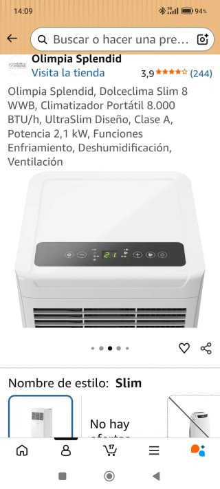 Climatizador portátil Olimpia Splendid Dolceclima