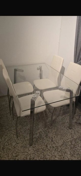 Juego 4 Sillas Polipiel Blancas