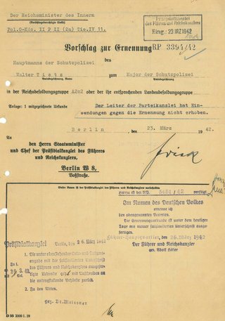 Propuesta de nombramiento Wilhelm Frick 1942