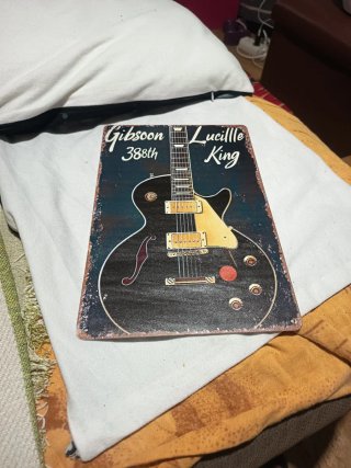 Placa Metálica Gibson Lucille 30.20cm