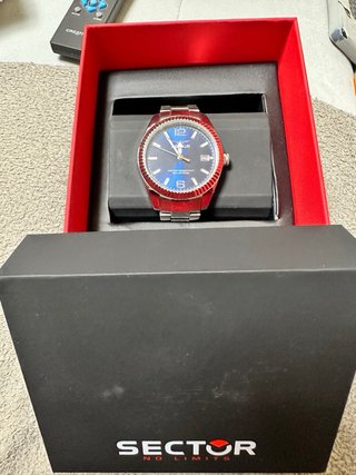 Reloj Sector Acero Azul