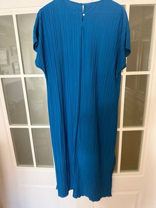Vestido azul plisado