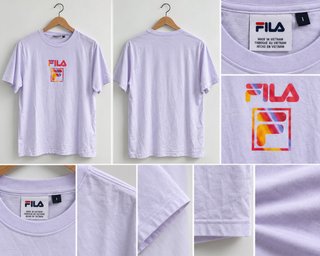 Camiseta Fila Lila Vintage Multicolor