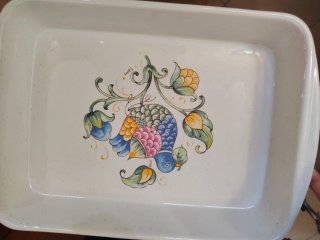 Vassoio ceramica dipinta a mano Tiffany
