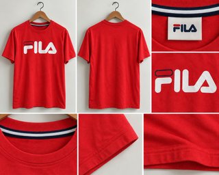 Camiseta Fila Roja Logo Grande