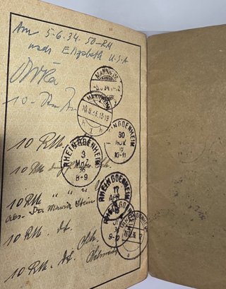Pasaporte Alemán Preguerra WWII 1932