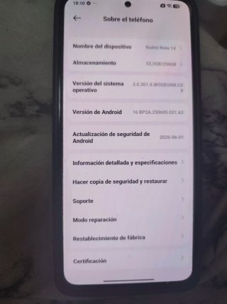 Xiaomi Redmi Note 14 256GB Negro