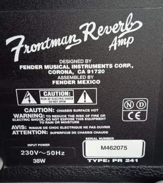 Amplificador Fender Frontman Reverb 38W