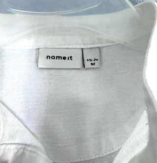 Camicia bianca Name It/Camisa blanca de niño 2Y