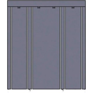 Armario Vestidor De Tela 170x150x45 Cm Gris NUEVO
