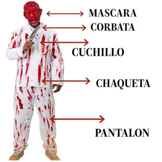 Disfraz Carnicero Sangriento Halloween Talla S/M