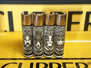 Set di 4 accendini Clipper con design animali