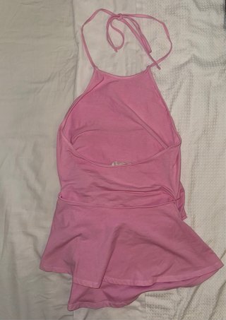 Top Zara rosa lazada tirantes peplum volante new