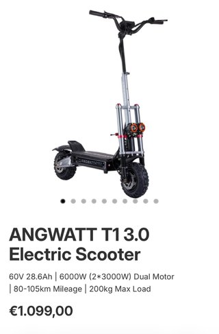 ANGWATT T1 3.0 Patinete Eléctrico Dual Motor