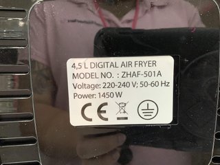 freidora de aire argon 1450w