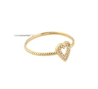 anillo oro 18k con piedra con circonita