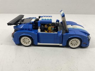 vehiculo juguete lego azul