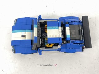 vehiculo juguete lego azul