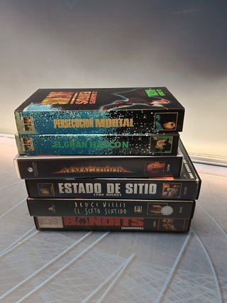 cintas VHS, especial 6 películas de Bruce willis